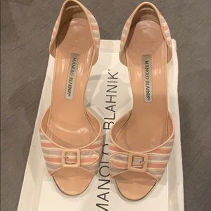 Manolo Blahnik Peep Toe D’Orsay Heel